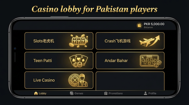 Lobby view of zv777 for Pakistan users - 4
